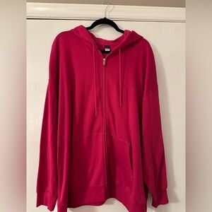 Old Navy Pink Zip Up Hooded Jacket